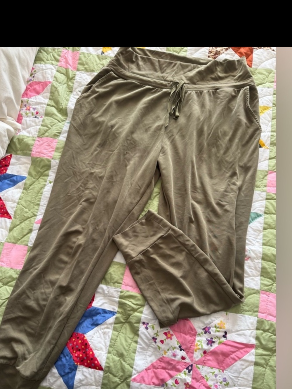 Fabletics Classic Jogger Olive Green Knit Pants
